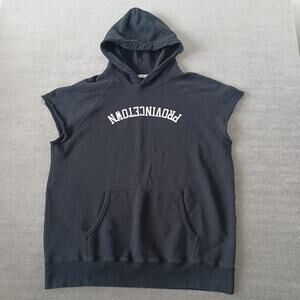 Hiro Clark Hoodie Sweatshirt Mens XL Black Provincetown French Terry Sleeveless